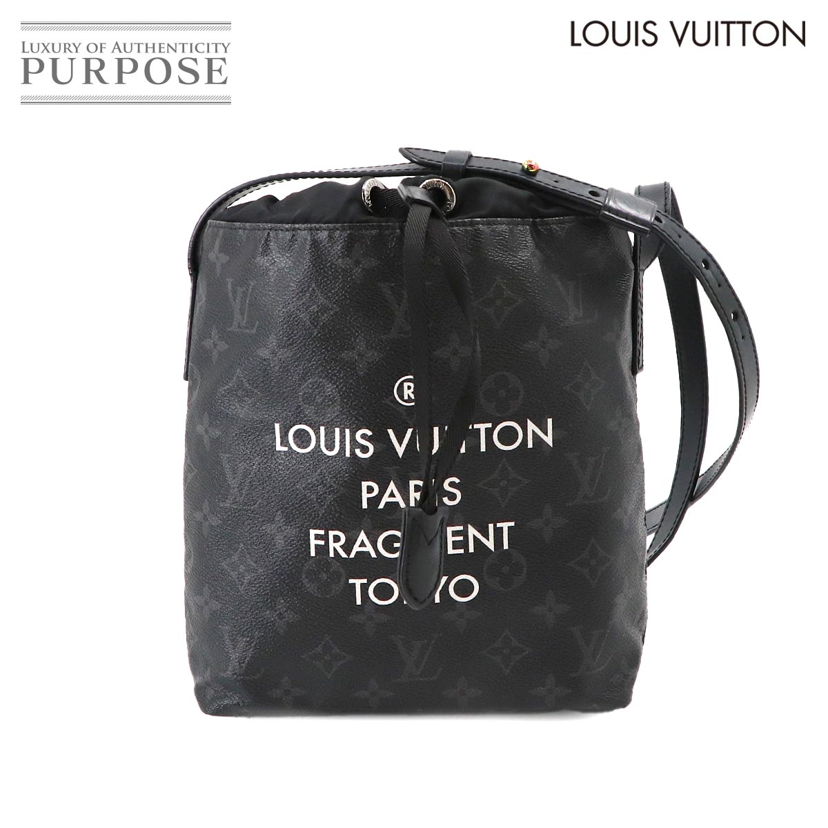 ルイ ヴィトン LOUIS VUITTON モノグラム エクリプス フラグメント ナノバッグ ショルダー バッグ ブラック M43418 RFID Nano Bag 【中古】のサムネイル
