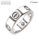 【新品同様】 カルティエ Cartier ラブ 48 リング ハーフ ダイヤ 3P K18 WG ホワイトゴールド 750 指輪 Love Ring【中古】