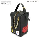 ルイ ヴィトン LOUIS VUITTON モノグラム LVXNBA クロークルーム ドロップキット ハンド バッグ レザー ブラック RFID M58515 Cloakroom Dopp Kit Hand Bag 【中古】