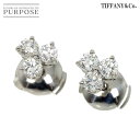 【新品仕上げ】 ティファニー TIFFANY&Co. アリア ダイヤ 3P ピアス Pt プラチナ Aria Earrings Pierced【中古】