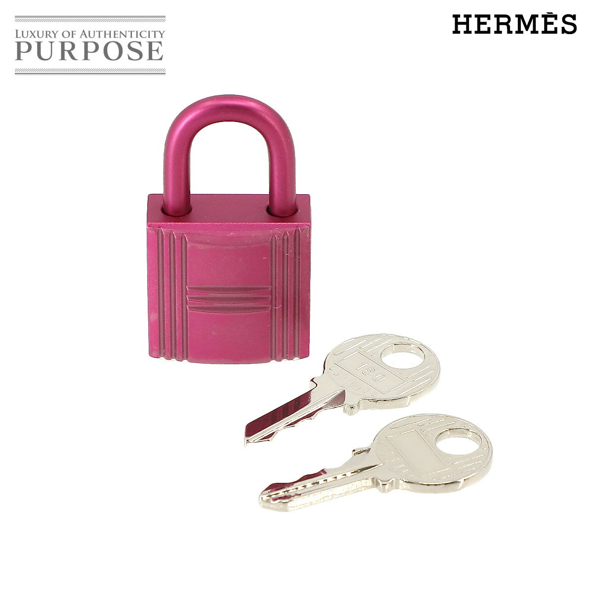  エルメス HERMES カデナ 鍵 セット 南京錠 モノクローム ソーピンク シルバー ロック Cadena Lock 