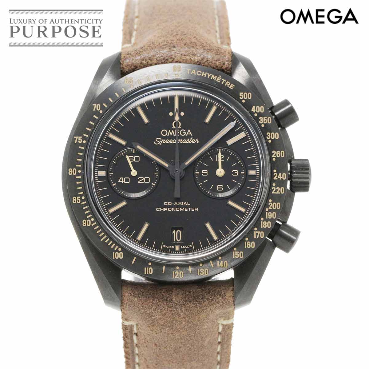 【新品同様】 オメガ OMEGA スピードマスター ダークサイド オブ ザ ムーン コーアクシャル 311 92 44 51 01 006 メンズ 腕時計 クロノグラフ デイト 裏スケルトン 自動巻き Speedmaster 【中古】