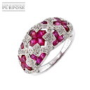 yVidグz O 15 r[ 2.80ct _C 0.40ct 18K WG zCgS[h 750 w Ruby Ring yÁz