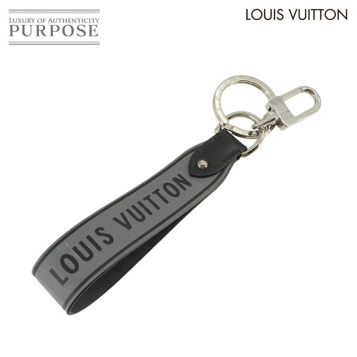 【新品同様】 ルイ ヴィトン LOUIS VUITTON モノグラム エクリプス リバース ドラゴンヌ キャピタルLV キーホルダー バッグチャーム ブラック グレー M00337 Dragonne Capital LV 【中古】