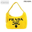 【新品同様】 プラダ PRADA Re-Edition 2000 テリー ミニバッグ ハンド バッグ ファブリック イエロー ブラック 1NE515 Terry Mini Bag 【中古】