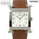 エルメス HERMES Hウォッチ HH2 810 メンズ 腕時計 デイト シルバー 文字盤 オートマ 自動巻き ウォッチ H Watch 【中古】