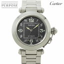 カルティエ Cartier パシャC W31043M7 ボーイズ 腕時計 デイト ブラック 文字盤 オートマ 自動巻き ウォッチ Pasha C 【中古】