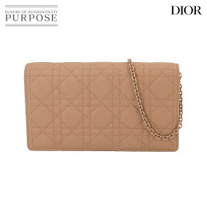 ̤ Ÿʡ ꥹ ǥ Christian Dior ǥǥ ݡ 󥦥å ޤ Ĺ 쥶 ١ S0204SO1 Lady Dior Pouch Chain Wallet š