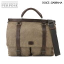 ドルチェ&ガッバーナ DOLCE&GABBANA 2way ビジネス ショルダー バッグ キャンバス キャンバス ブラウン Business Bag 【中古】