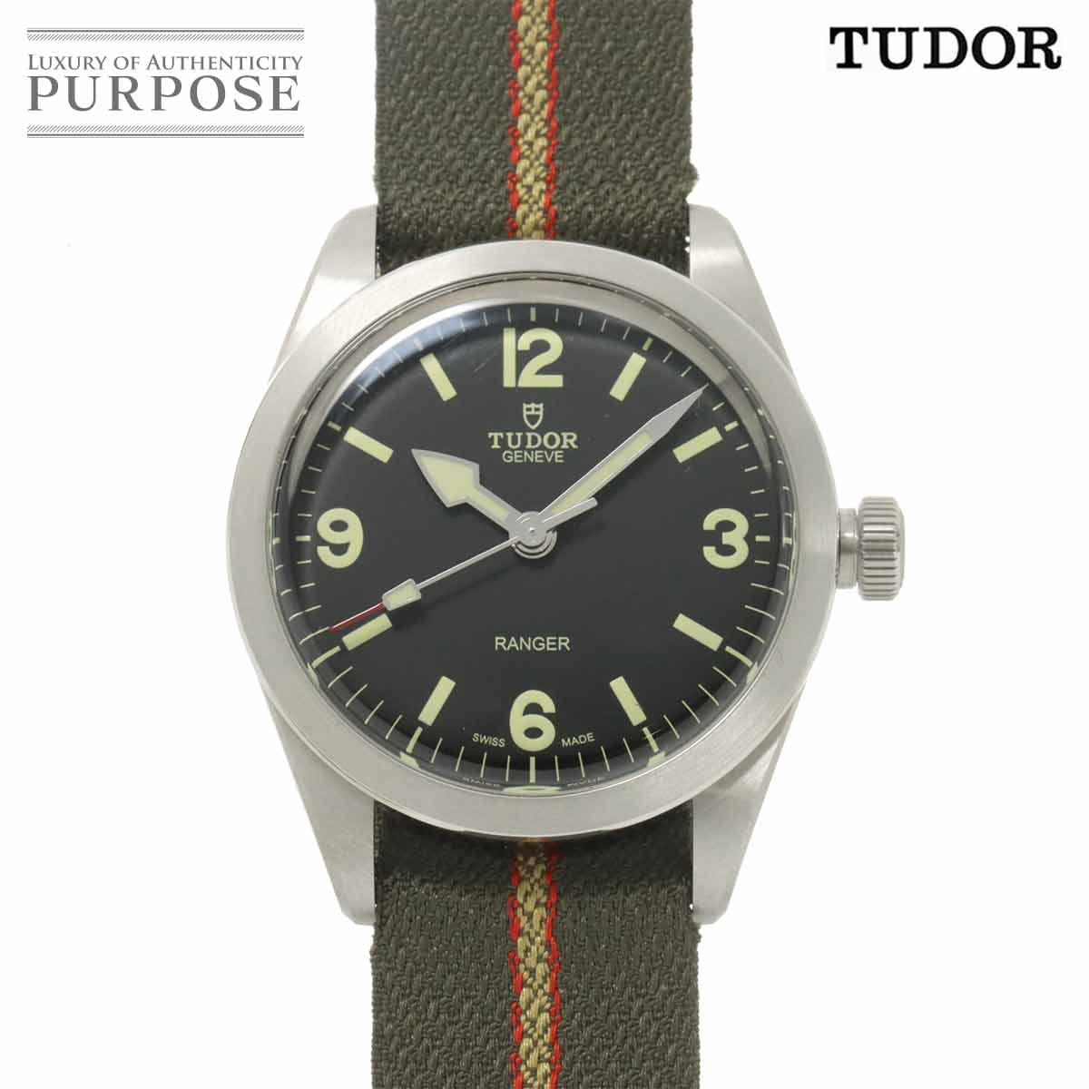 チューダー チュードル TUDOR レンジャー 79950 メンズ 腕時計 ブラック オートマ 自動巻き ウォッチ Ranger 【中古】