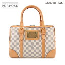 ルイ ヴィトン LOUIS VUITTON ダミエ アズール バークレー ハンド バッグ ホワイト グレー N52001 ゴールド 金具 Berkeley 【中古】