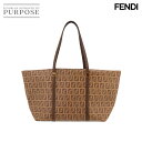 【新品同様】 フェンディ FENDI ズッキーノ トート バッグ PVC レザー ブラウン 8BH255 ゴールド 金具 Zucchino Tote Bag 【中古】