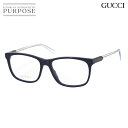 【未使用 展示品】 グッチ GUCCI スクエア メガネ 伊達 眼鏡 ネイビー クリア GG0490O Glasses Eyewear 【中古】