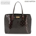 ルイ ヴィトン LOUIS VUITTON ヴェルニ ウィルシャー MM トート バッグ レザー アマラント M91645 ゴールド 金具 Wilshire MM 【中古】