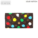 【未使用 展示品】 ルイ ヴィトン LOUIS VUITTON モノグラム ペインティッド ドット LVxYK ポルトフォイユ サラ NM 長財布 ブラウン M81980 RFID Sarah Wallet 【中古】