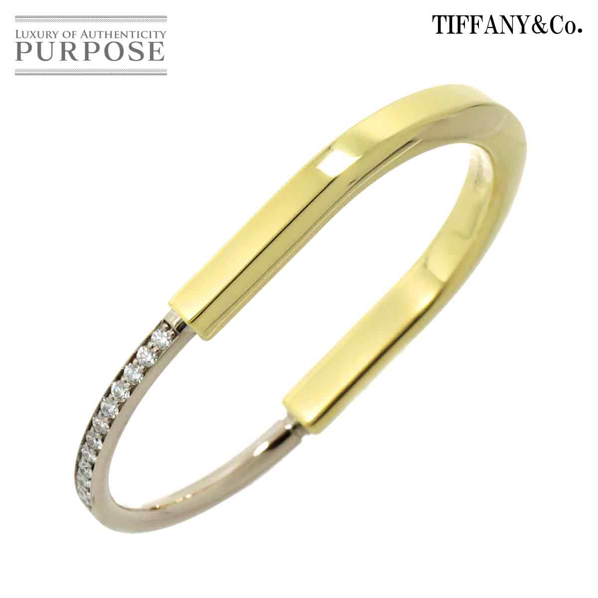 ڿƱ͡ ƥեˡ TIFFANY&CO. å  1.08ct Х󥰥 15.5cm K18 YG WG  ۥ磻ȥ 750 ֥쥹å Bangle Braceletš