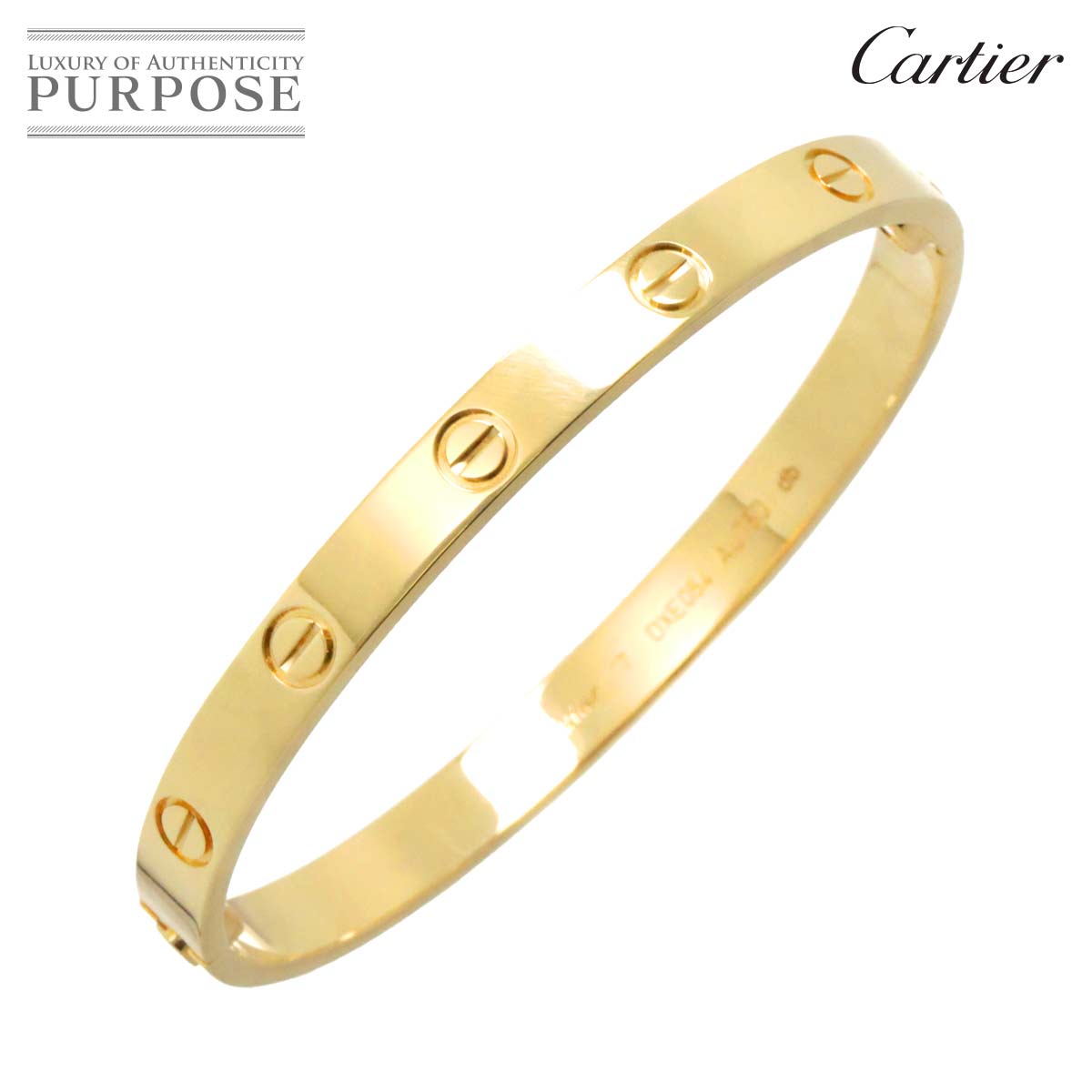  Vil  JeBG Cartier u uX #17 K18 YG CG[S[h 750 uXbg oO Love Bracelet ؖt   