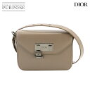 【新品同様】 クリスチャン ディオール Christian Dior ディオールロック ショルダー バッグ レザー グレー 1LXPO214 Diorrock Bag 【中古】