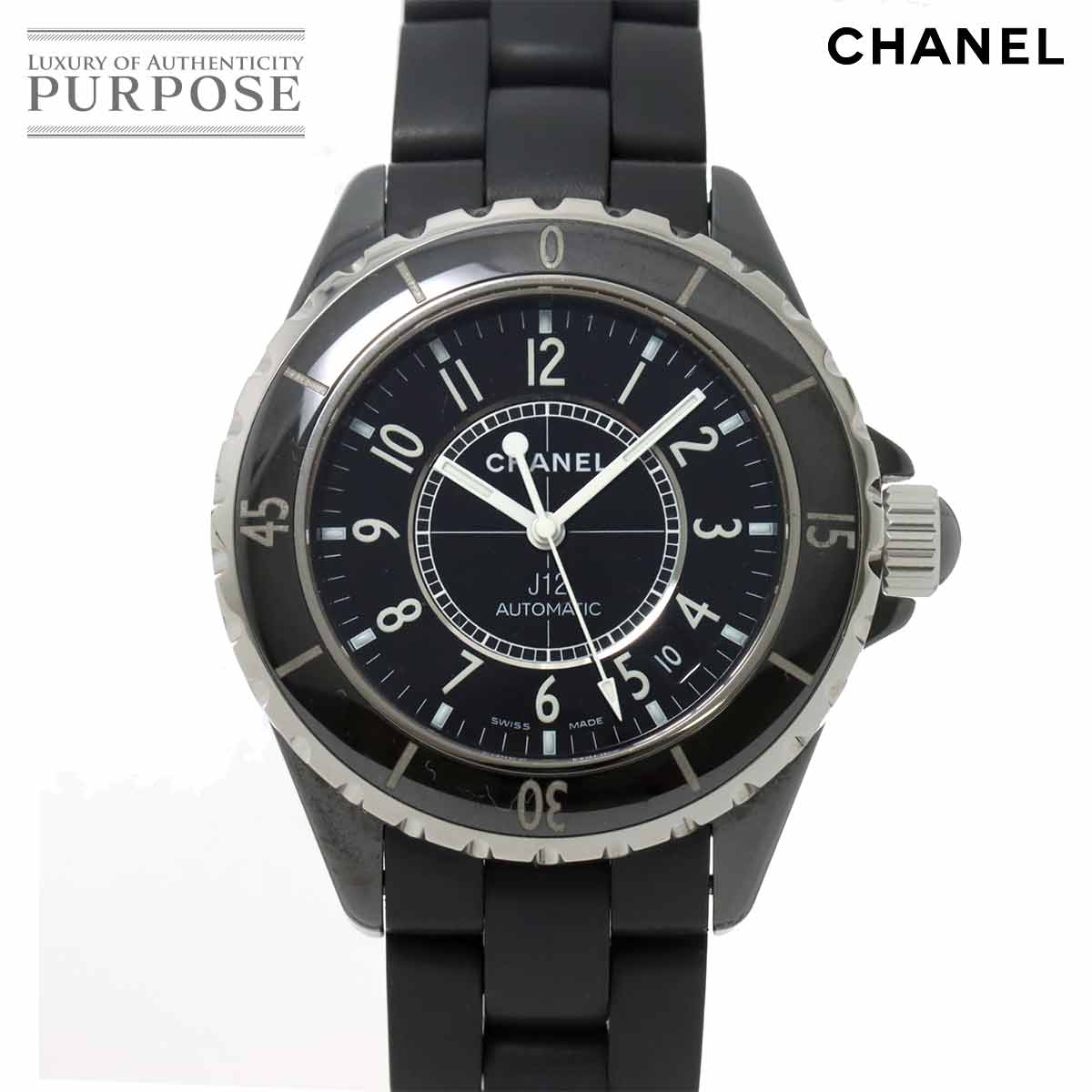 シャネル CHANEL J12 38mm メンズ 腕時計 H0684 ブラック セラミック デイト  ...