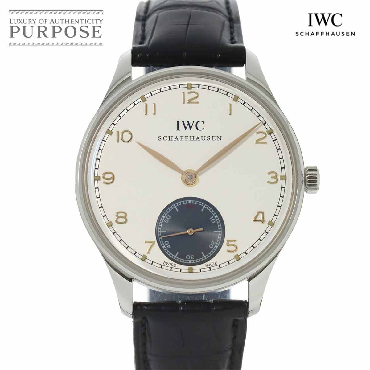 IWC ポルトギーゼ ハンドワインド IW545405 メンズ 腕時計 シルバー 裏スケルトン 手巻 ...