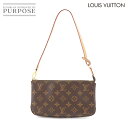 【新品同様】 ルイ ヴィトン LOUIS VUITTON モノグラム ポシェット アクセソワール ハンド バッグ ブラウン M40712 ゴールド 金具 Pochette Accessoires 【中古】