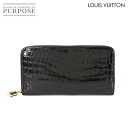 【未使用 展示品】 ルイ ヴィトン LOUIS VUITTON クロコダイル ジッピー ウォレット パドロック 長財布 エキゾチックレザー ブラック N95440 RFID Zippy Wallet Padlock 【中古】