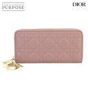  クリスチャン ディオール Christian Dior レディディオール ヴォワヤージュ 長財布 レザー パープル S0007ONMJ Lady dior Wallet 