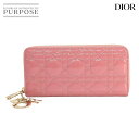  クリスチャン ディオール Christian Dior レディディオール ヴォワヤージュ 長財布 エナメル ピンク S0007OVRB Lady dior Wallet 