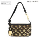 【新品同様】 ルイ ヴィトン LOUIS VUITTON モノグラム エクリプス ポシェット アクセソワール ハンド バッグ ブラウン スパンコール M40248 Pochette Accessoires 【中古】