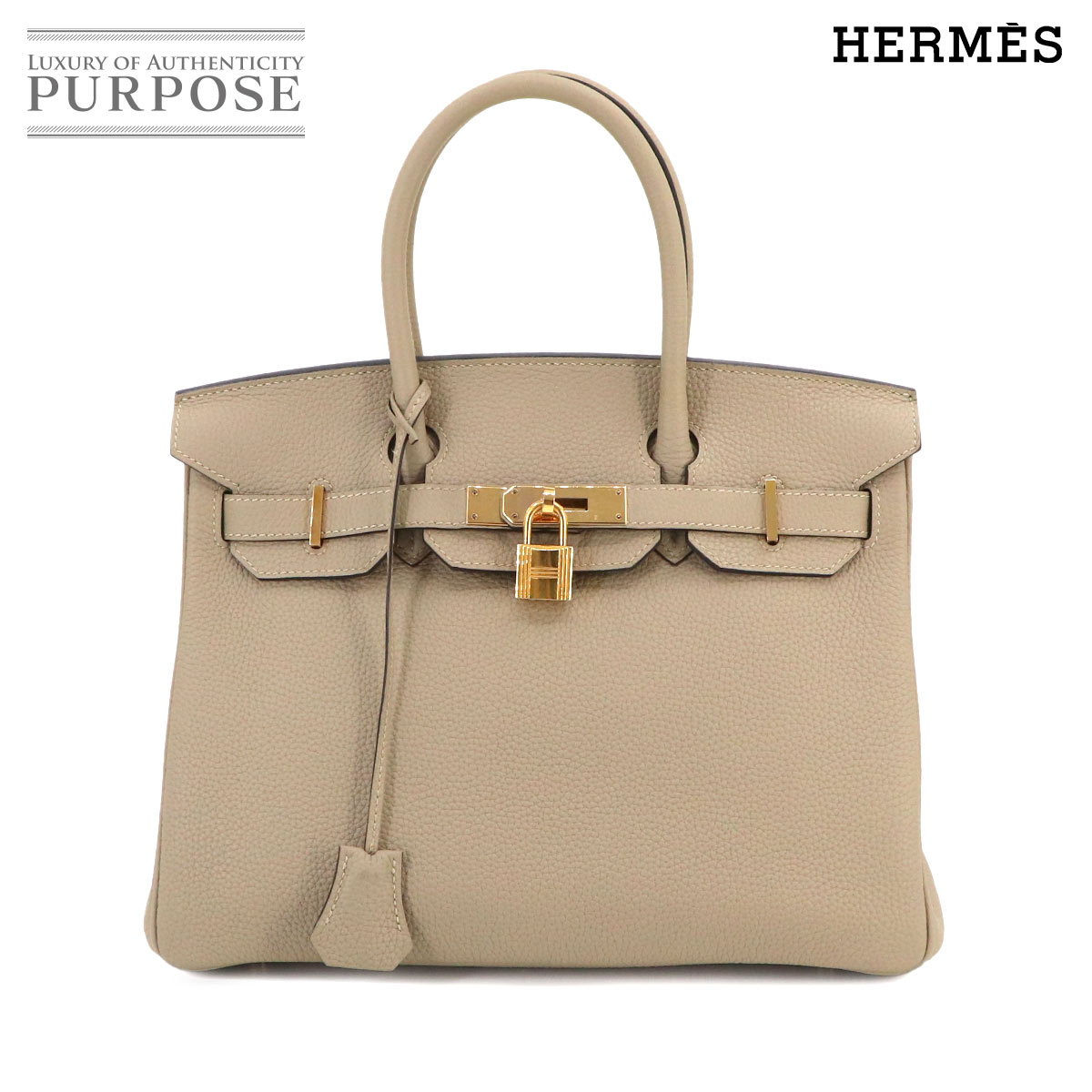 ڿƱ͡ ᥹ HERMES С30 ϥ Хå ȥ ȥƥ륰졼 C ԥ󥯥  Birkin...