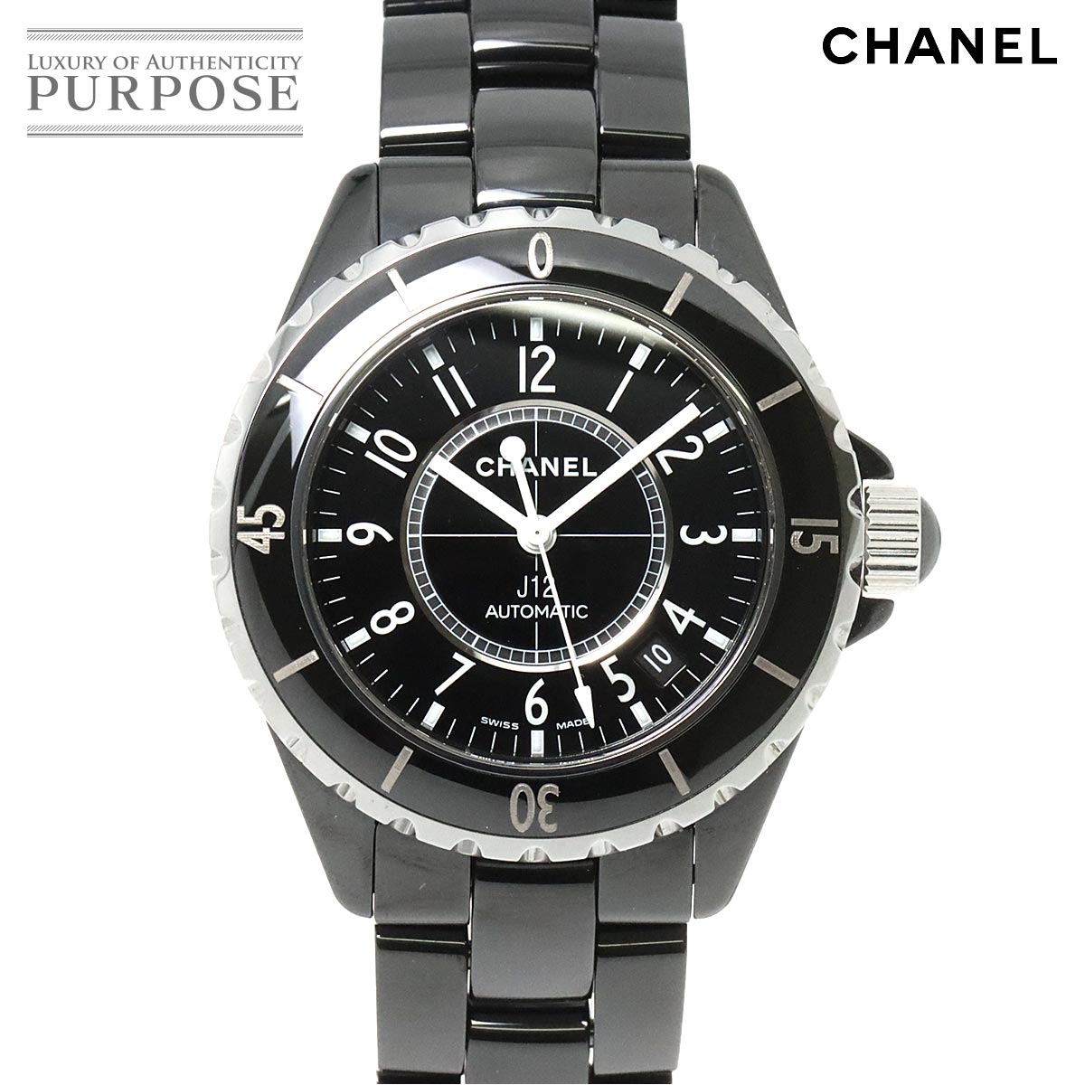 シャネル CHANEL J12 38mm メンズ 腕時計 H0685 ブラック セラミック デイト  ...