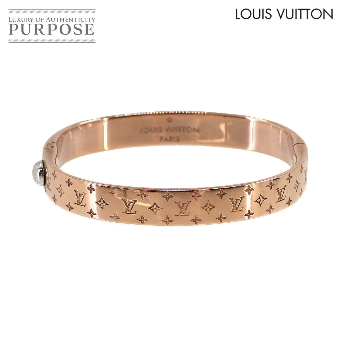 楽天VINTAGE LOVER PURPOSE【新品同様】 ルイ ヴィトン LOUIS VUITTON カフ ナノグラム バングル ブレスレット ピンクゴールド M00254 アクセサリー Nanogram Cuff 【中古】