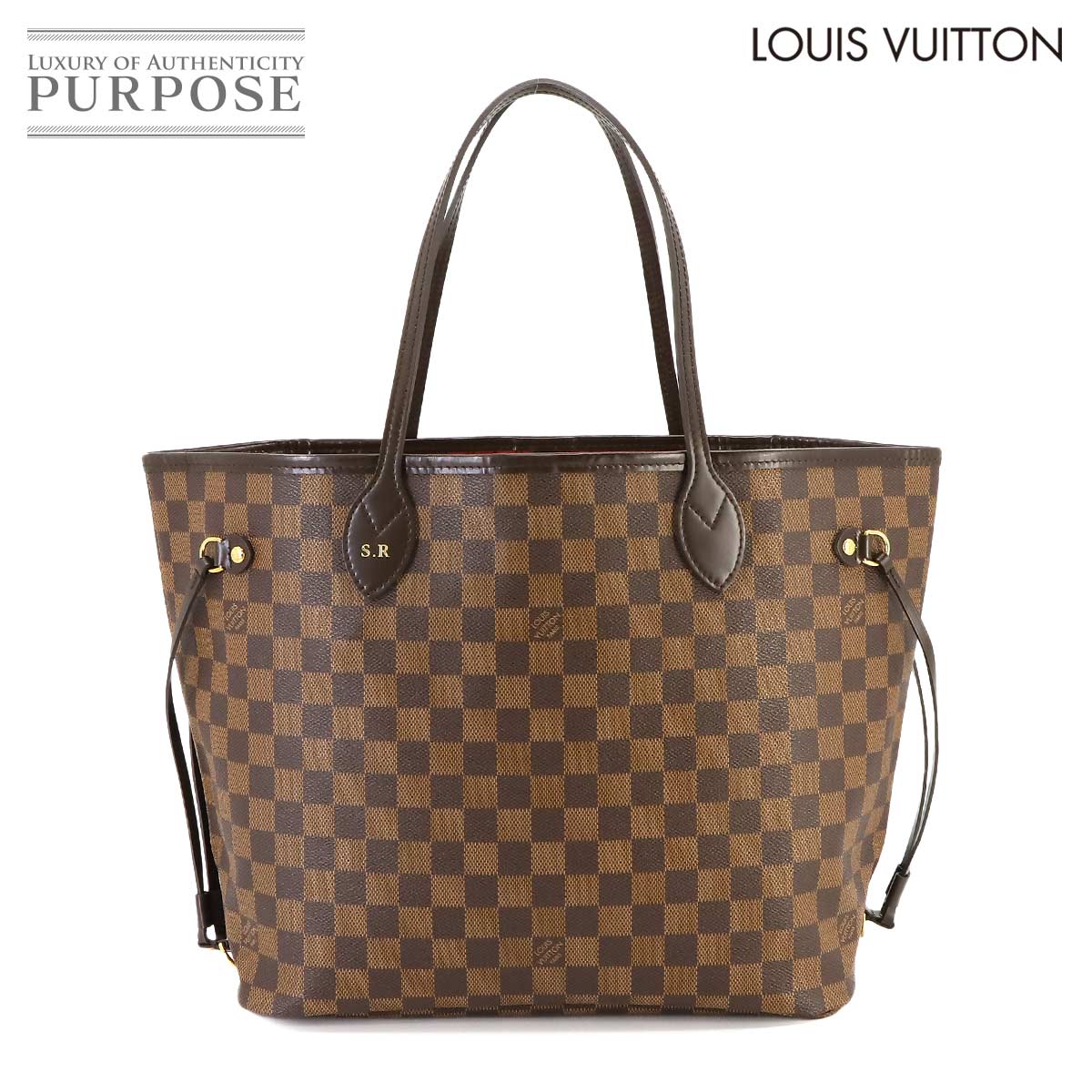  ルイ ヴィトン LOUIS VUITTON ダミエ ネヴァーフル MM トート バッグ エベヌ スリーズ N51105 ブラウン Damier Neverfull MM 