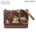 【新品同様】 ルイ ヴィトン LOUIS VUITTON モノグラム キャットグラム サック ツイスト MM チェーン ショルダー バッグ レザー マロン M4...