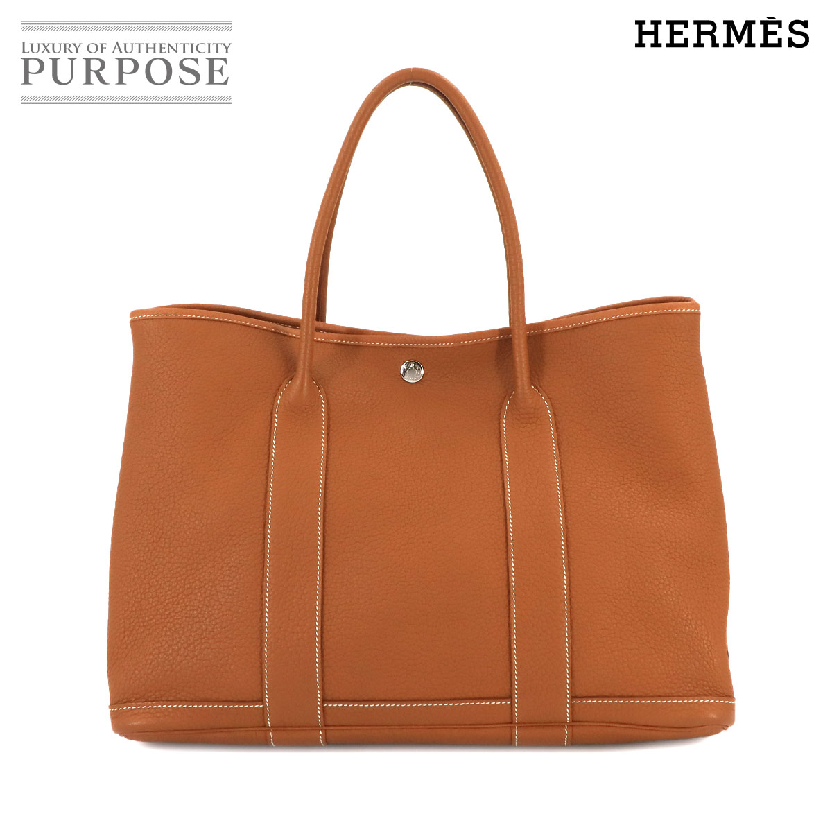 【新品同様】 エルメス HERMES ガーデンパーティ 36 PM トート バッグ ネゴンダ ゴールド □Q刻印 シルバー 金具 Garden Party PM 【中古】のサムネイル