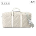 【新品同様】 クリスチャン ディオール Christian Dior オブリーク 2way ボストン ショルダー バッグ キャンバス レザー ベージュ ホワイト...