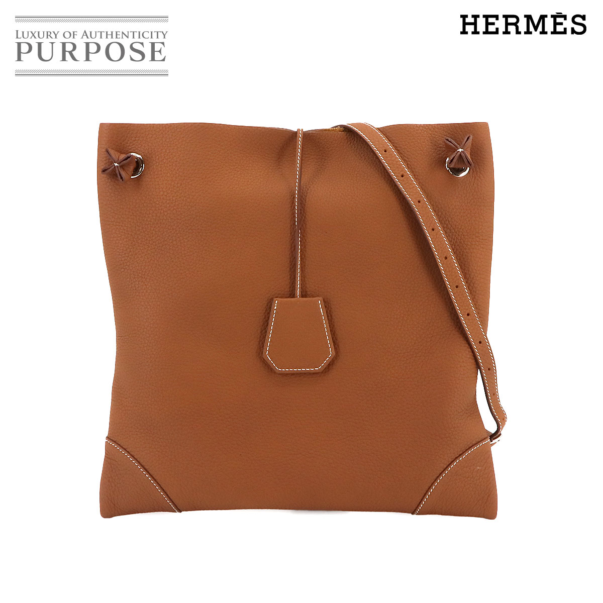 【未使用 展示品】 エルメス HERMES シルキーシティ 33 PM ショルダー バッグ トゴ ゴールド Y刻印 Silky City PM 【中古】のサムネイル