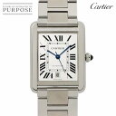 【新品仕上げ 済み】 カルティエ Cartier タンクソロ XL W5200028 メンズ 腕時計 デイト シルバー 自動巻き ウォッチ Tank Solo 【中古】