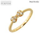 【新品同様】 ポンテヴェキオ Ponte Vecchio 7号 リング ダイヤ 0.09ct K18 YG イエローゴールド 750 リボン 指輪 Diamond Ring【中古】(4)
