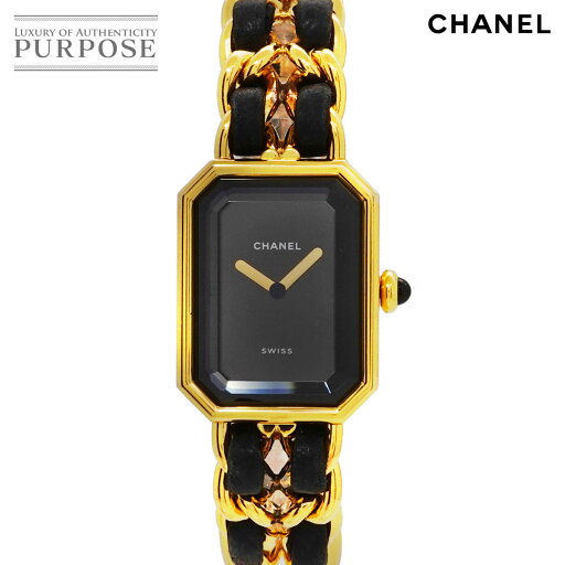 シャネル CHANEL プルミエール Sサイズ H0001 ヴィンテージ レディース 腕時計 ブラック ゴールド クォーツ ウォッチ Premiere 【中古】 シャネル CHANEL プルミエール Sサイズ H0001 ヴィンテージ レディース 腕時計 ブラック ゴールド クォーツ ウォッチ Premiere 【中古】