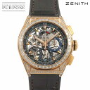 【新品仕上げ 済み】 ゼニス ZENITH デファイ エルプリメロ21 22 9000 9004 ダイヤ クロノグラフ メンズ 腕時計 スケルトン K18PG ...