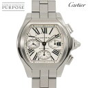 【新品仕上げ 済み】 カルティエ Cartier ロードスター S クロノグラフ W6206019 メンズ 腕時計 デイト シルバー 自動巻き Roadster...