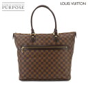 【新品同様】 ルイ ヴィトン LOUIS VUITTON ダミエ サレヤ GM トート バッグ エベヌ N51181 ブラウン ゴールド 金具 Saleya G...