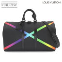 【未使用 展示品】 ルイ ヴィトン LOUIS VUITTON タイガ キーポル バンドリエール 50 2way ボストン ショルダー バッグ レザー ブラック...