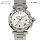 カルティエ Cartier パシャC メリディアン GMT W31029M7 ボーイズ 腕時計 デイト シルバー オートマ 自動巻き ウォッチ PashaC 【...