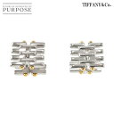 【新品同様】 ティファニー TIFFANY&CO. カフス SV シルバー K18 YG イエローゴールド 750 Cuff Links【中古】