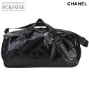 【新品同様】 シャネル CHANEL スポーツライン ボストン ショルダー バッグ PVC ナイロン ブラック シルバー 金具 Sports Line Bost...