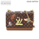 【新品同様】 ルイ ヴィトン LOUIS VUITTON モノグラム キャットグラム サック ツイスト MM チェーン ショルダー バッグ レザー マロン M4...