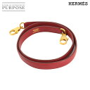 エルメス HERMES ショルダー ストラップ クシュベル エプソン レッド ゴールド 金具 Shoulder strap 【中古】
