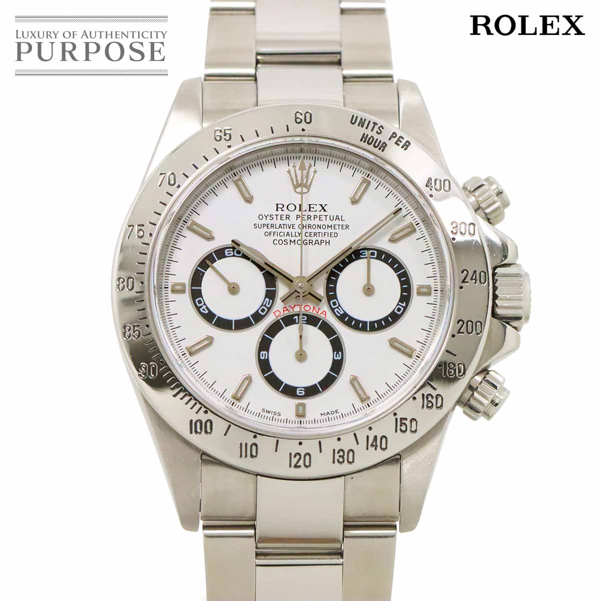 ロレックス ROLEX デイトナ 16520 P番 クロノグラフ メンズ 腕時計 エルプリメロ ホワイト オートマ 自動巻き ウォッチ Daytona 【中古】
